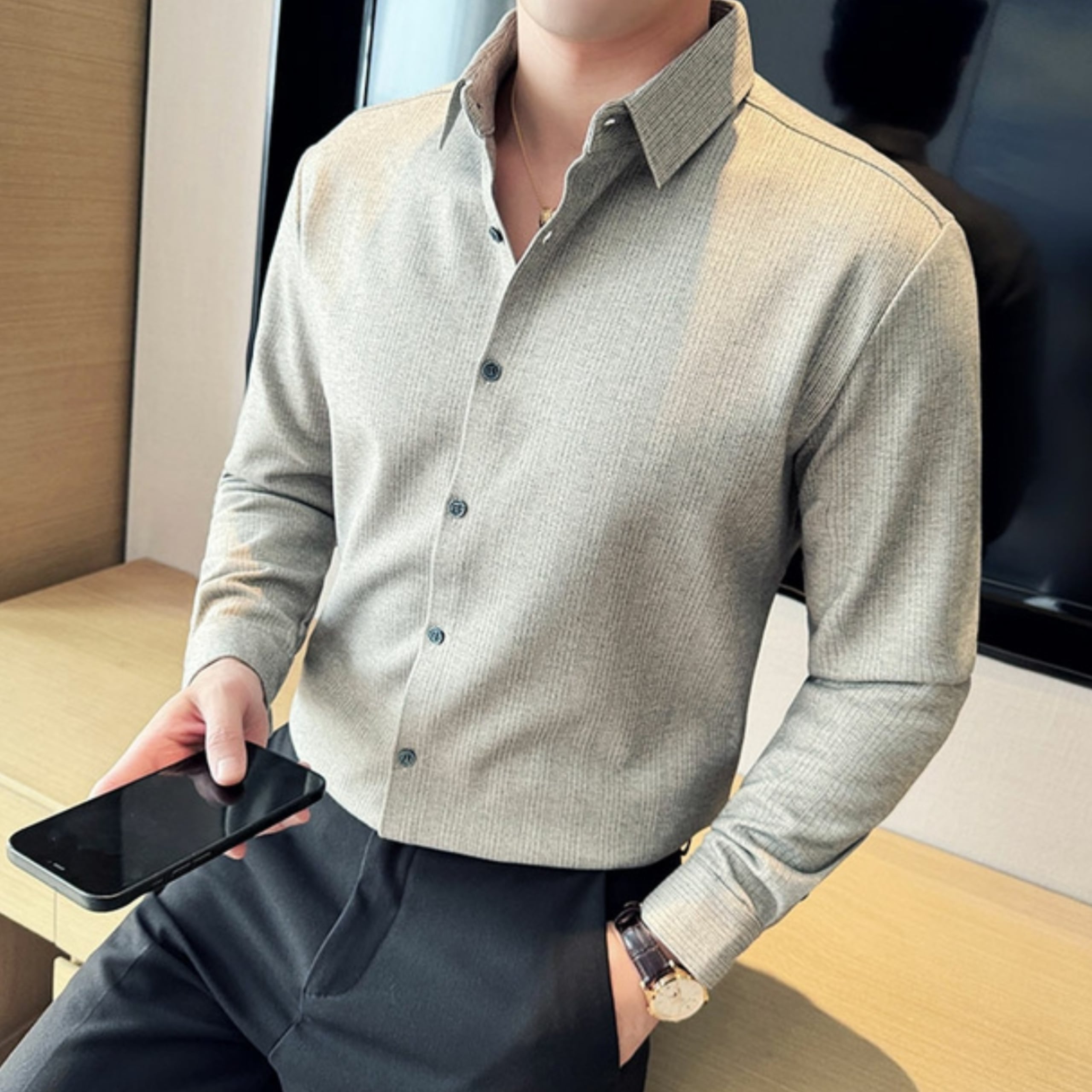 ラグジュアスドレープシャツ(4color) M0899