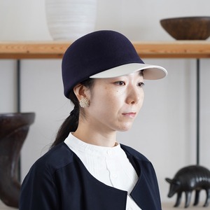 【再入荷】Jockey-乗馬帽をイメージしたフェルトキャップ-