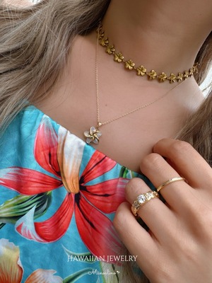 Plumeria choker Hawaiianjewelry(ハワイアンジュエリープルメリアチョーカー)
