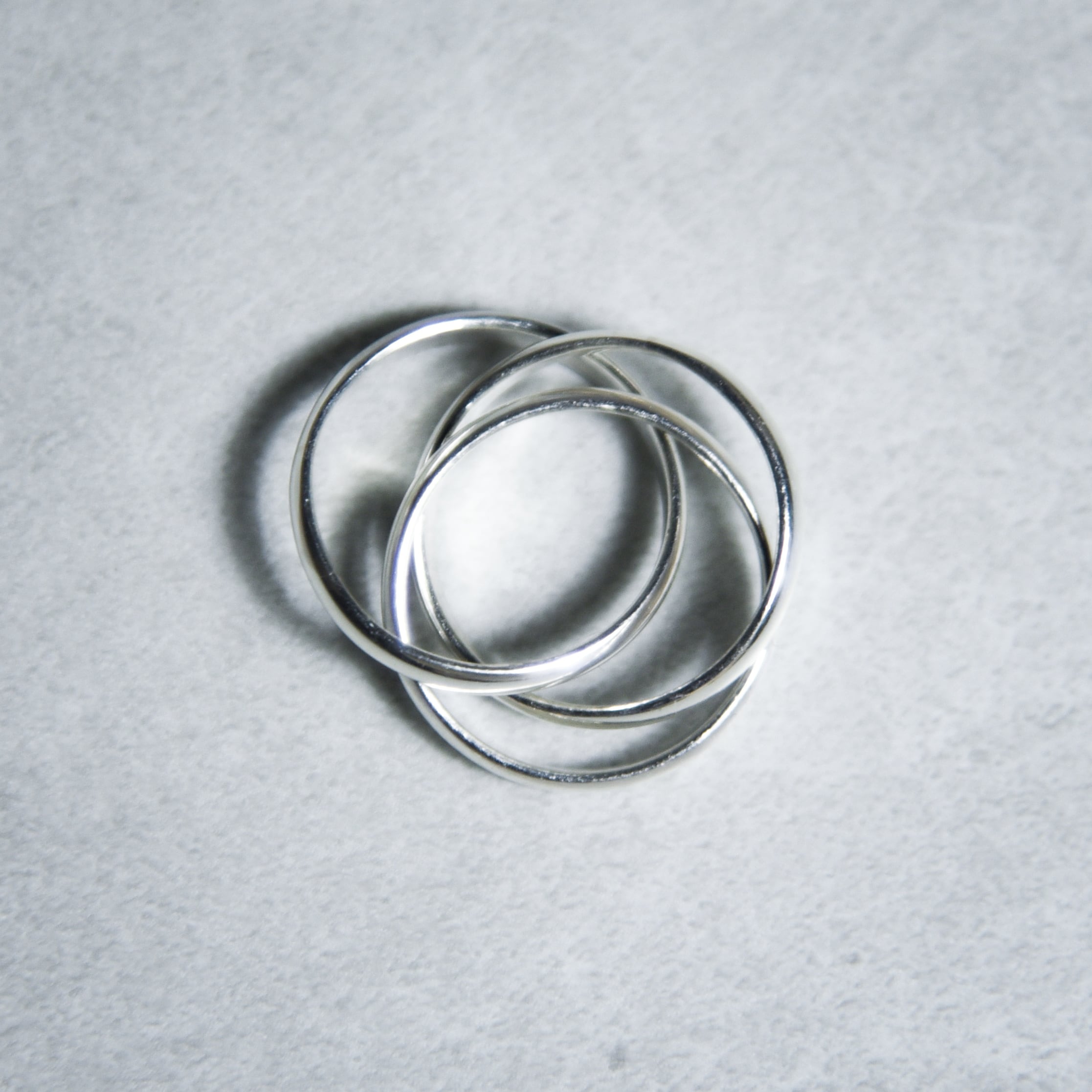 British Vintage Silver Triple Strand Ring イギリス ヴィンテージ 3