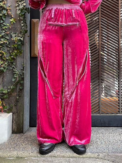 【23AW】MASU エムエーエスユー / VELVET ZIPPER EASY PANTS