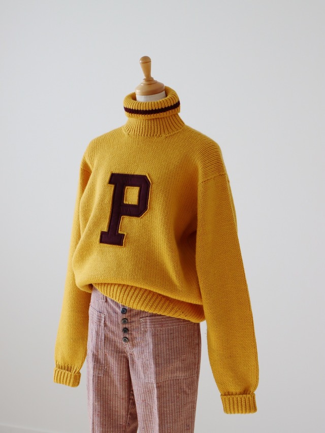 POLO Ralph Lauren "P"patch sweater(mustard yellow)