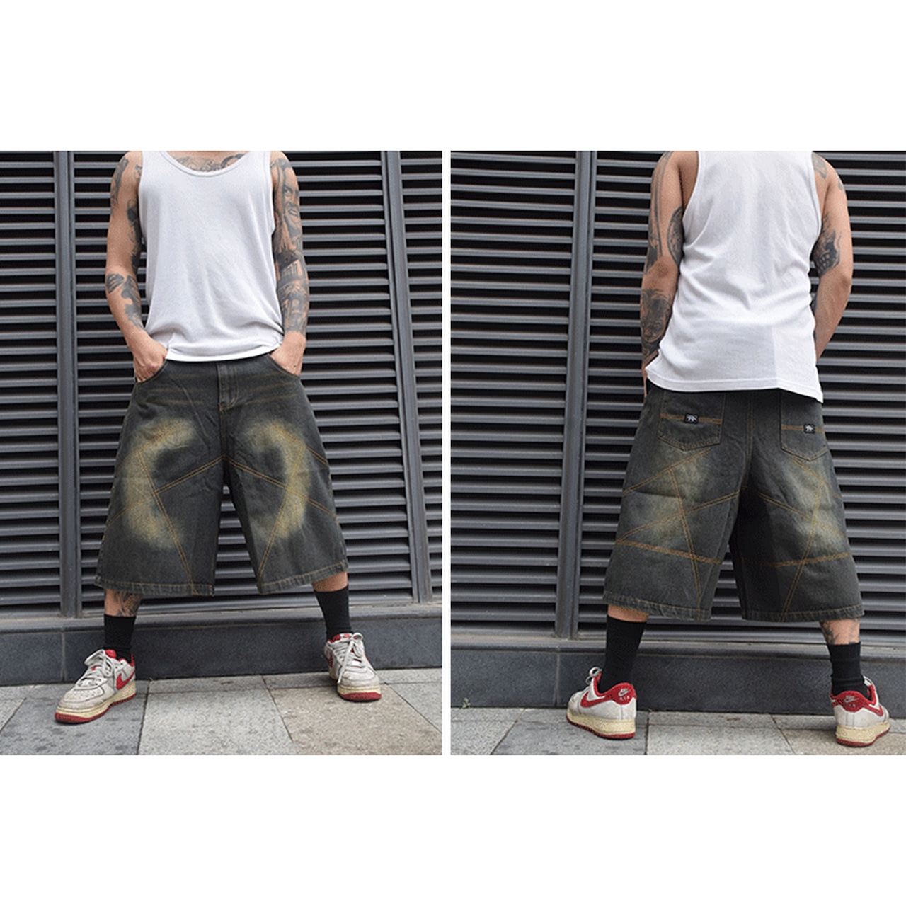 ストリート Chicano デニムショーツ P205