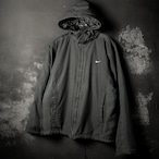 00s NIKE 中綿ナイロンジャケット 黒 取り外しフード ナイキ