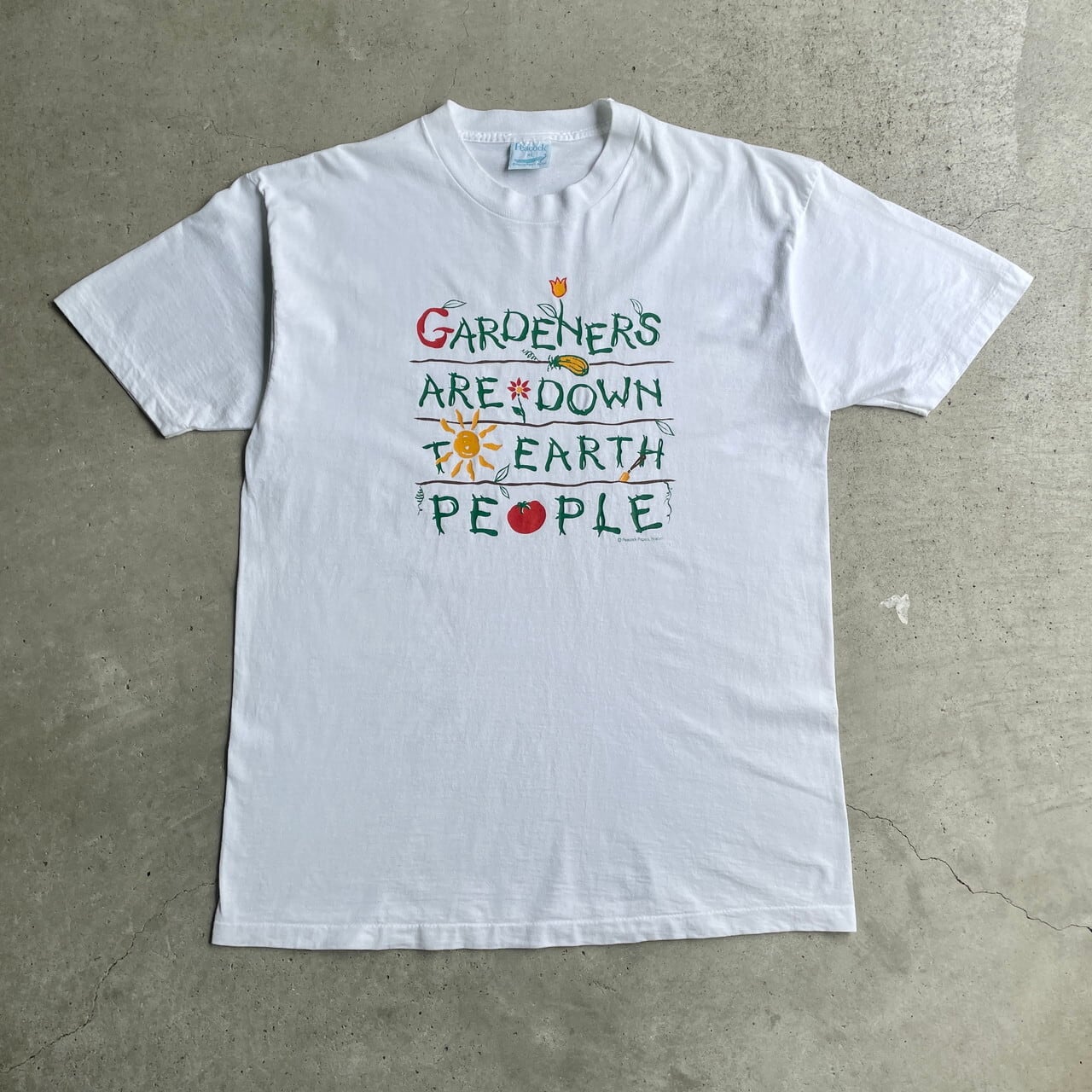 USA製 90年代 Peacock papers メッセージ プリント Tシャツ メンズXL