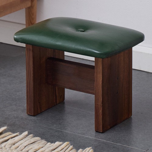 小さいスツール 高さ26cm グリーン 緑 無垢材 スツール 家庭用 玄関椅子 靴用スツール コーヒーテーブル用スツール 大人用 子供用 小さなスツール リビングルーム用 ドア用スツール