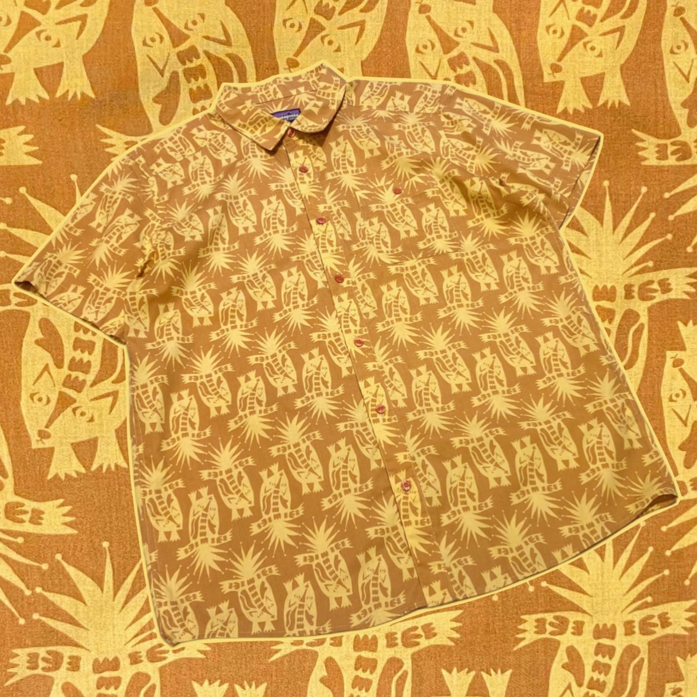 Patagonia GO TO SHIRT パタゴニア 総柄 ゴートゥーシャツ Patagonia GO TO SHIRT パタゴニア 総柄 ゴートゥーシャツ 半袖 【L