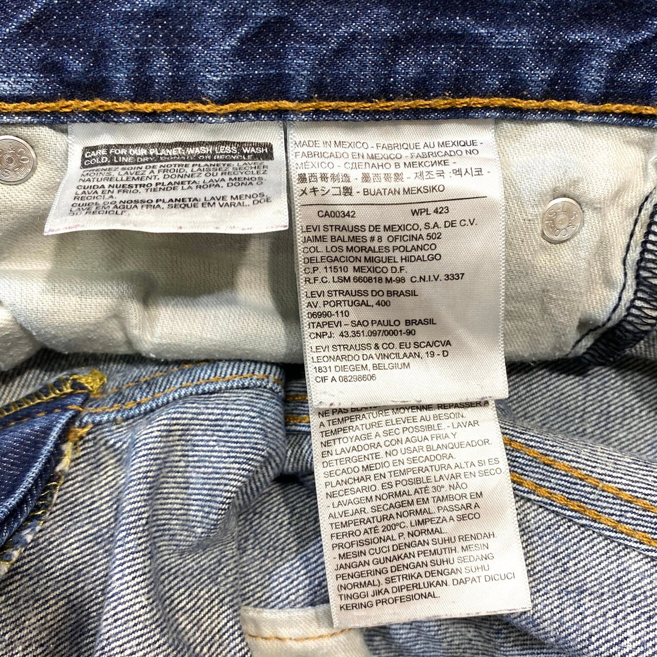 Levi's リーバイス 511 コットン ブルーデニム スキニーパンツ
