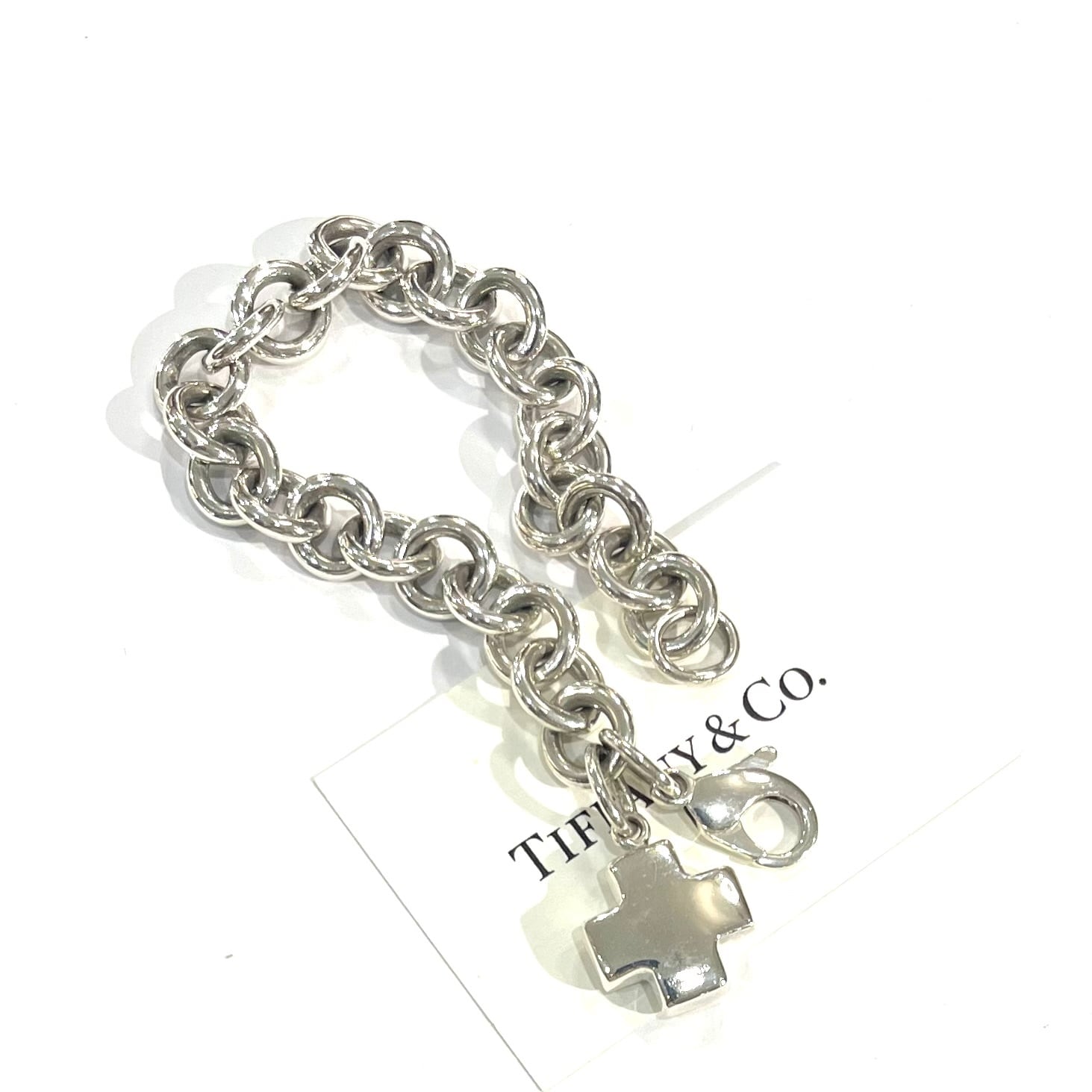 TIFFANY&CO.】2672 ティファニー ローマンクロスチャーム ブレスレット