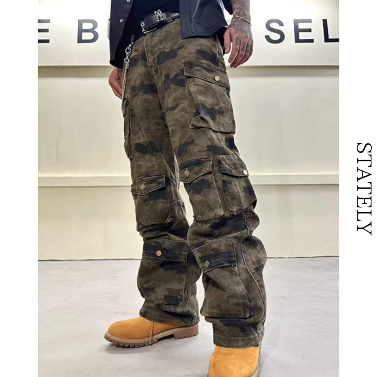 カモフラージュ Multi Pocket Cargo Pants_B123・画像2