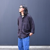 INTÉRIM / HYPER BIG RAYON LINEN SHIRTS JACKET style
