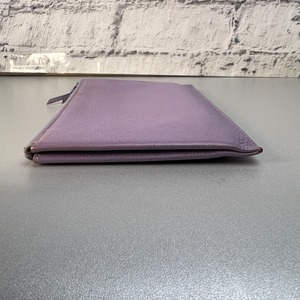 HERMES エルメス  クラリスGM シェブルミゾル □E刻印  ポーチ パープル A-9766