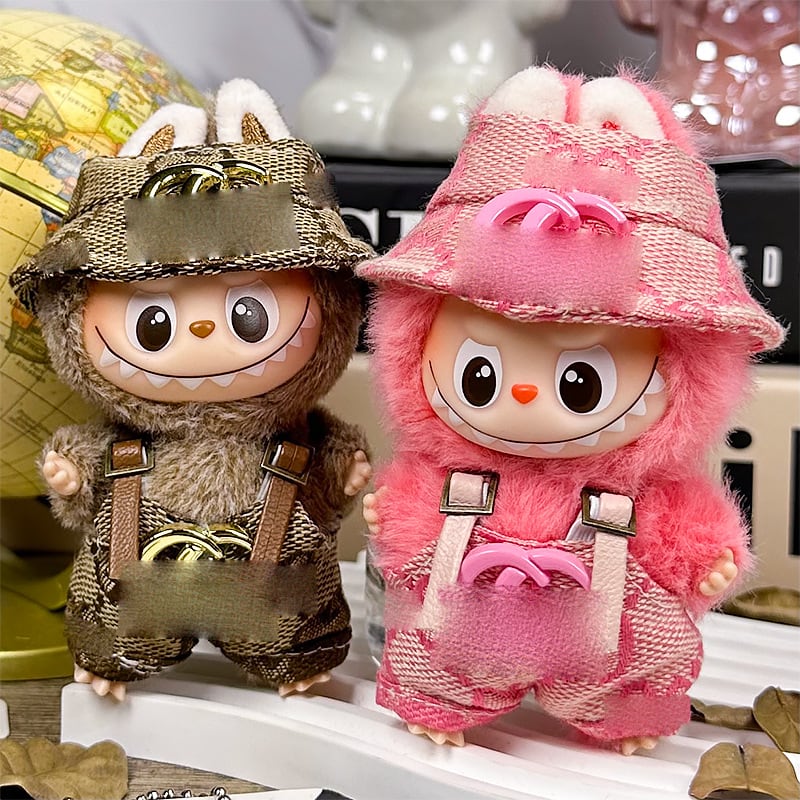 Labubu 第4世代対応 カジュアルおしゃれ プリントサロペット＋バケット