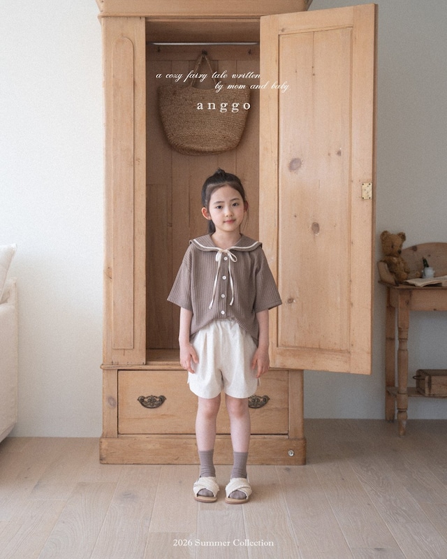 《入荷待ち》送料無料【anggo】Sailor Collar Tee