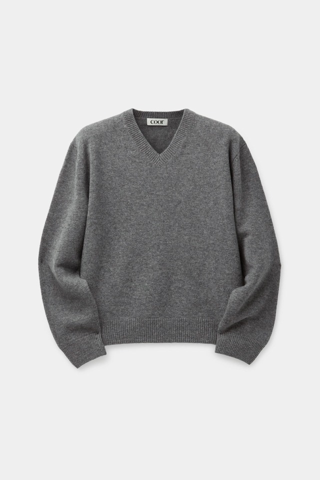 [COOR] Wool V Neck Sweater (Melange Gray) 正規品 韓国ブランド 韓国通販 韓国代行 韓国ファッション クール クーア クアー COOR 日本 店舗