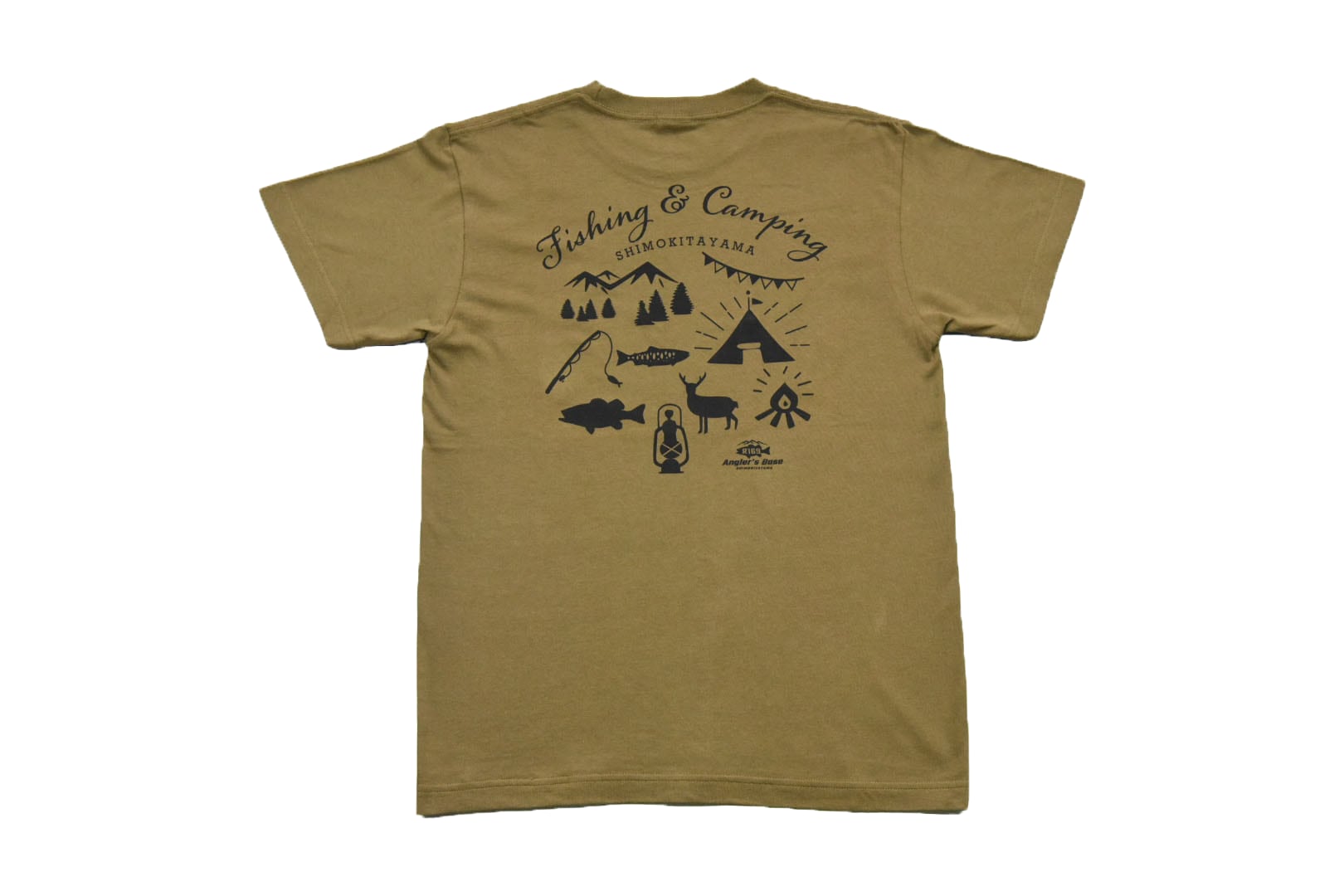 【M】Angler's Base Fishing&Camping Tshrit _オリーブ M