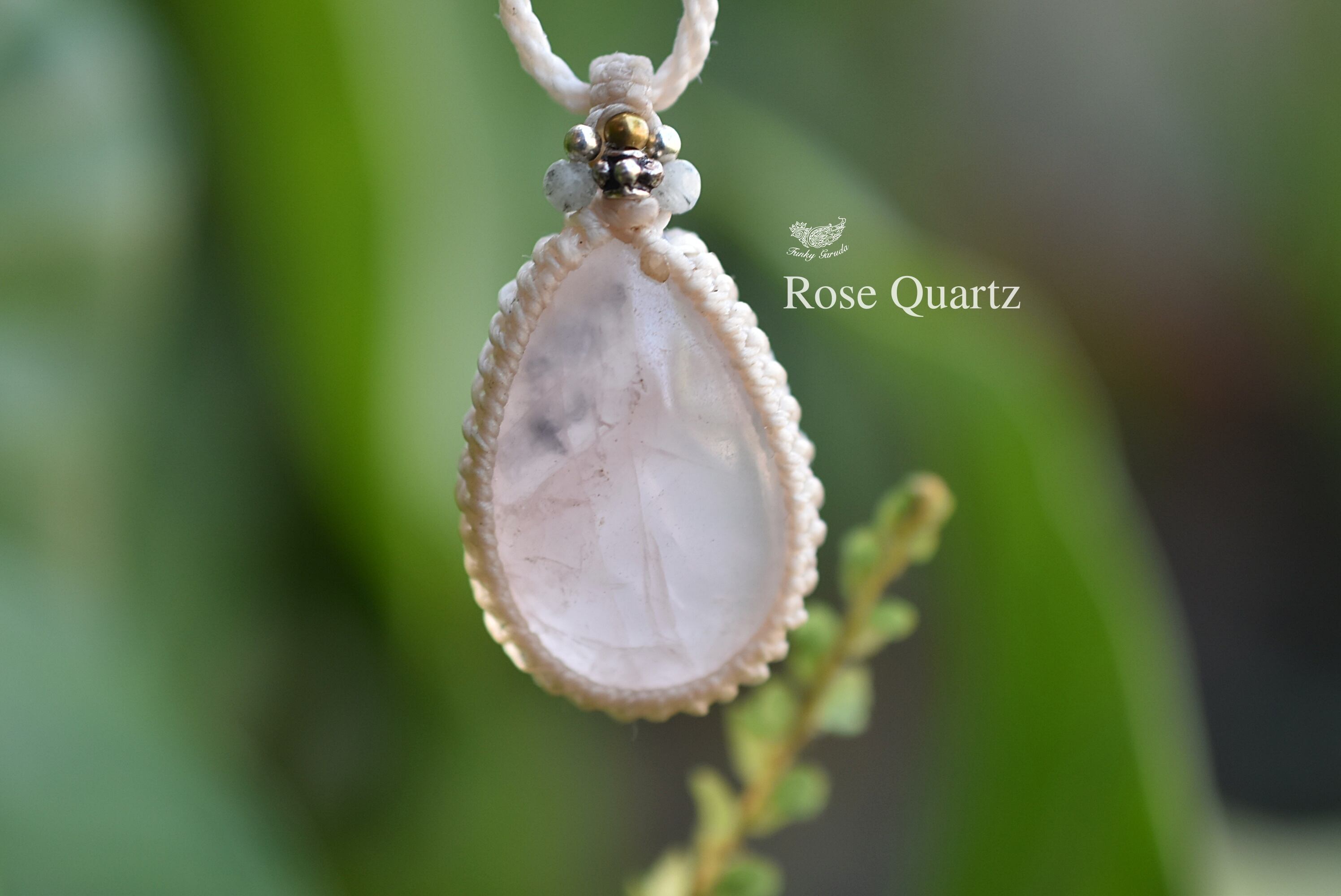 春ピンク★ローズクォーツネックレス986