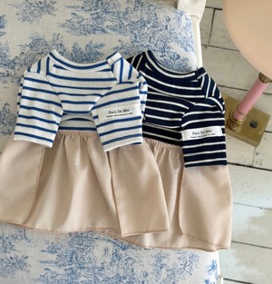 【HugMe】 Marin French Dress(2color)