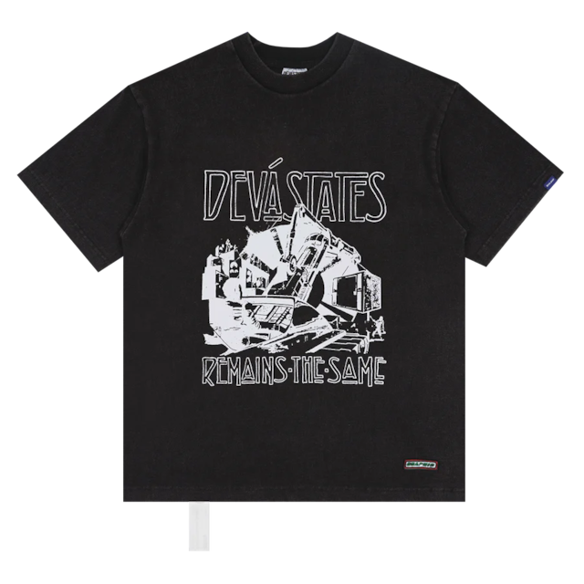 【DEVA STATES】Tshirt - REMAINS - Washed Black