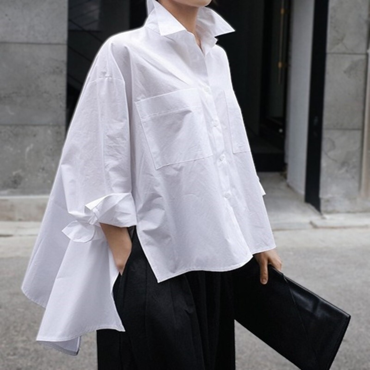 Back Long Loose Shirt / バック ロング ルーズ シャツ
