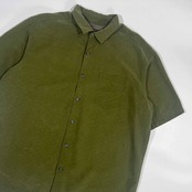 00s REI アールイーアイ レーヨン 半袖シャツ L/グリーン メンズ