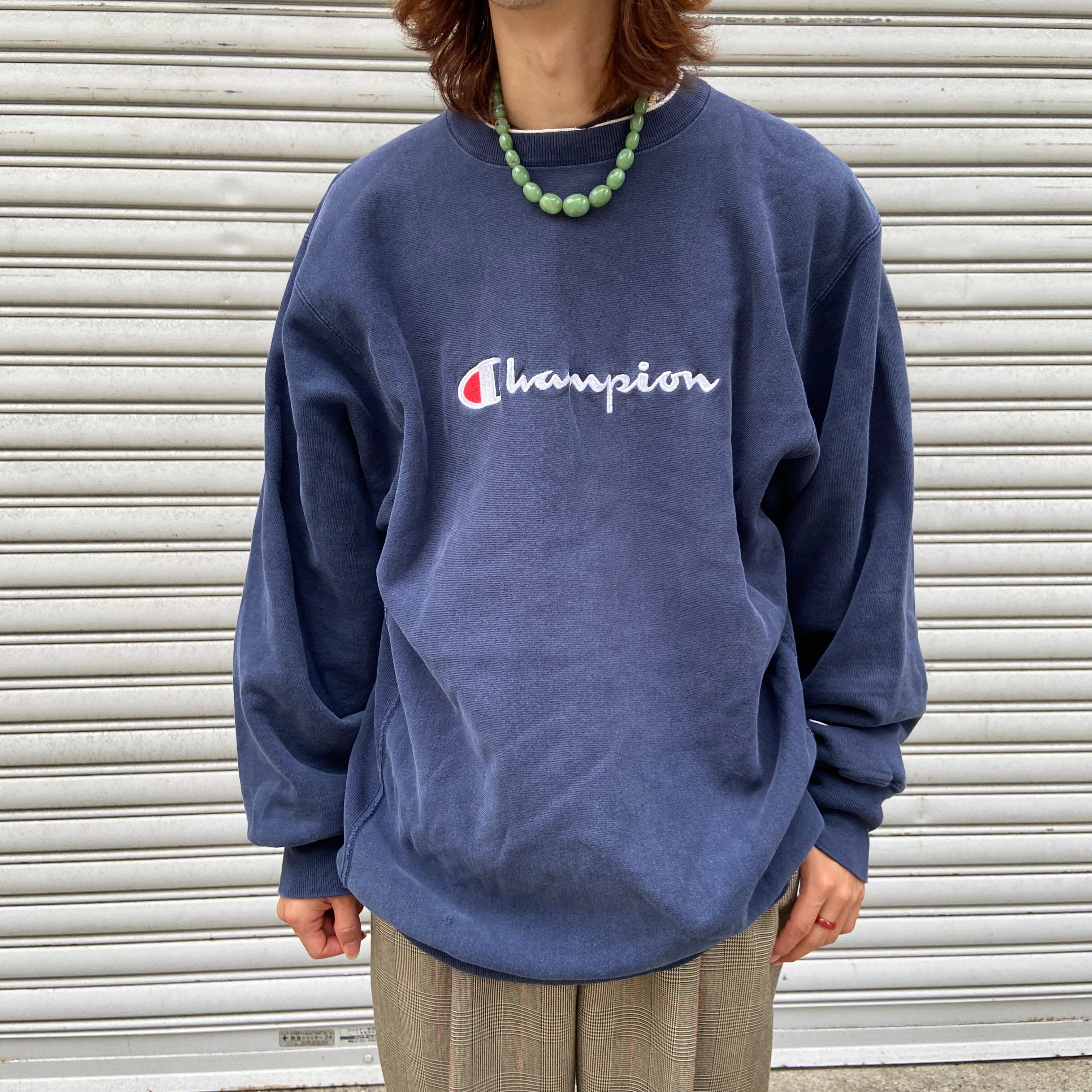 90´s Champion リバースウィーブ リブライン 目無し L 【正規品質保証】 メンズ