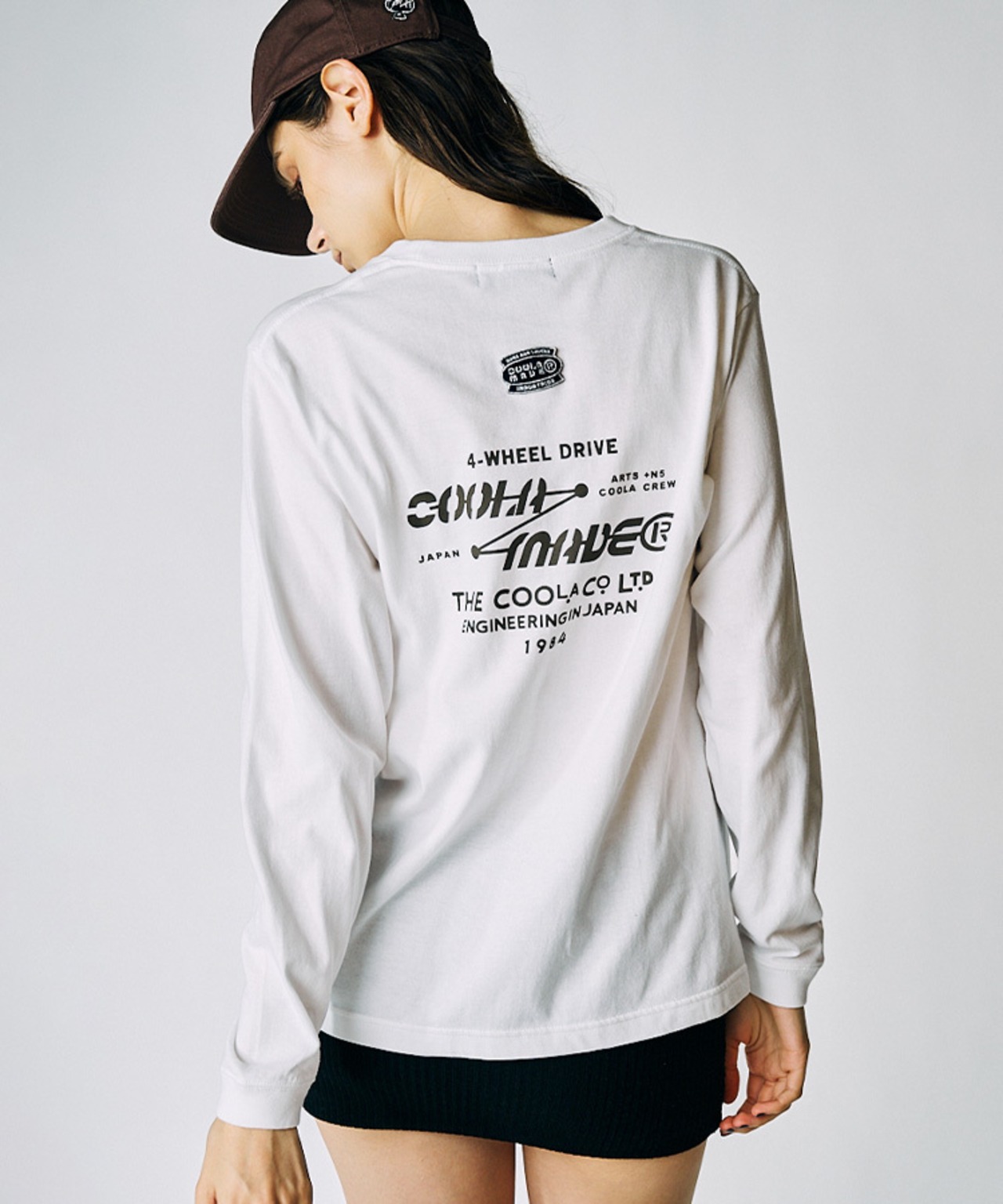 COOLAドライブプリントロングスリーブTシャツ (BROWN)　CQ-49022