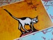 フランス製　画家　ベルナール・ビュフェ 　猫　ポストカード