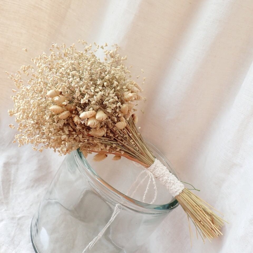 上品な ヒメコバンソウ ツルボ ハルジオン スワッグ ドライフラワー フラワー ガーデン