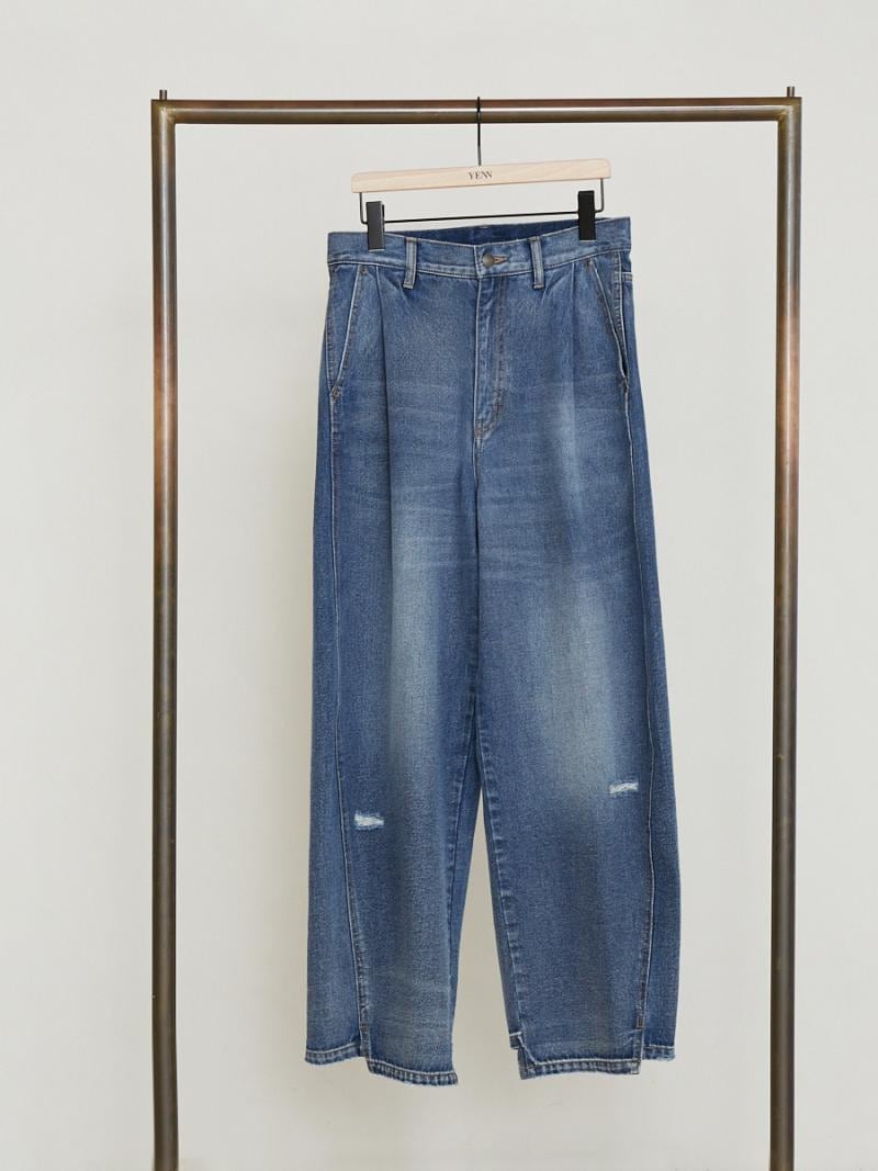 【YENN】カーブデニム/CURVED SEAM DENIM PT[Y234-31041QU]