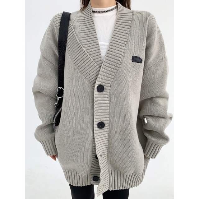 one-point knit cardigan　ワンポイントニットカーディガン　J1565