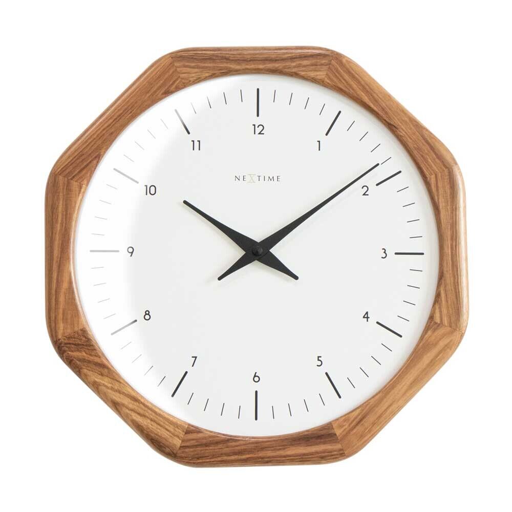 壁時計 掛時計 NEXTIME ネクスタイム ウォールクロック Line OCT / NXT-J035 ウッド ナチュラル