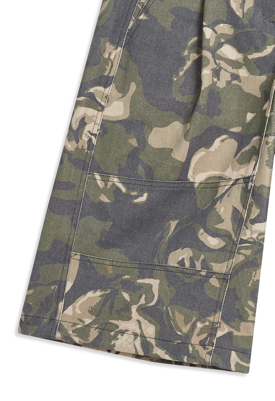 OPEN YY] CAMO CARGO MIDI SHORTS, KHAKI 正規品 韓国ブランド 韓国