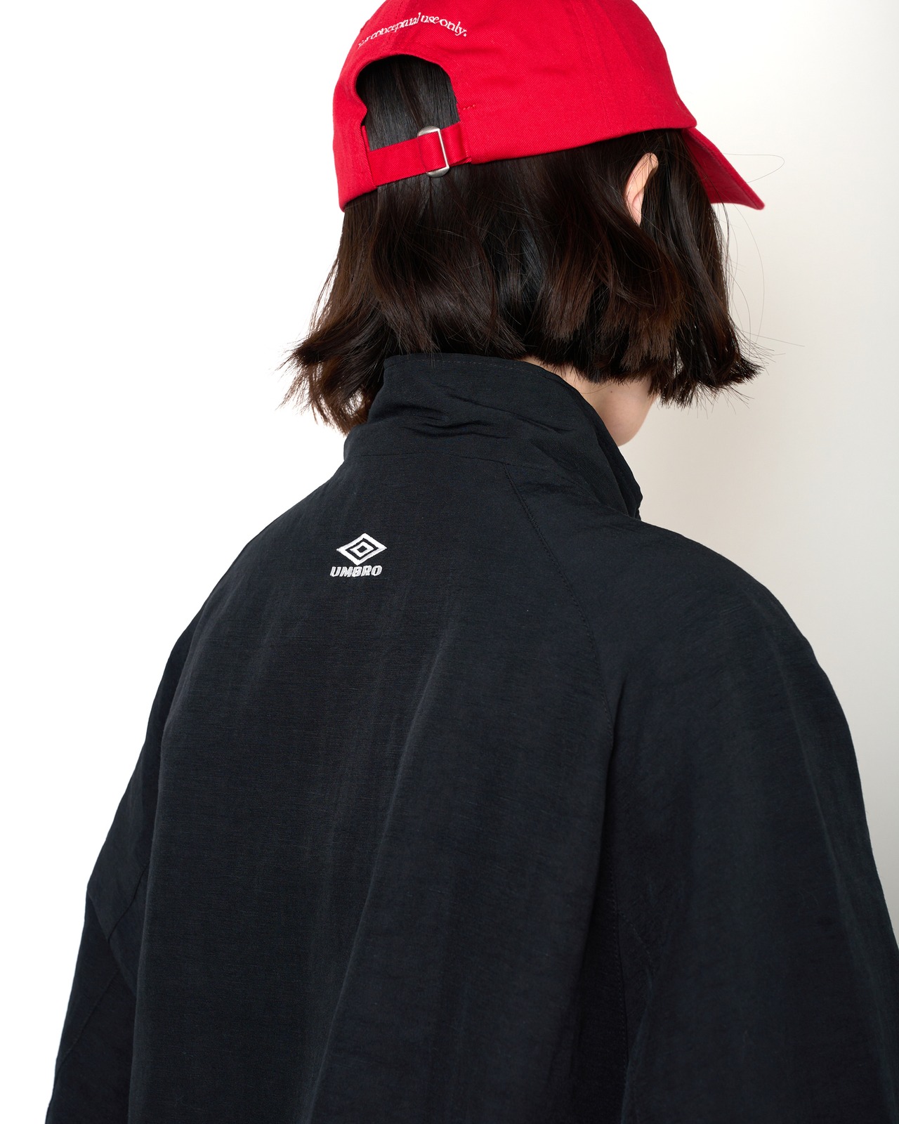 ssstein × UMBRO "LINEN NYLON TRACK JACKET〔BLACK〕"