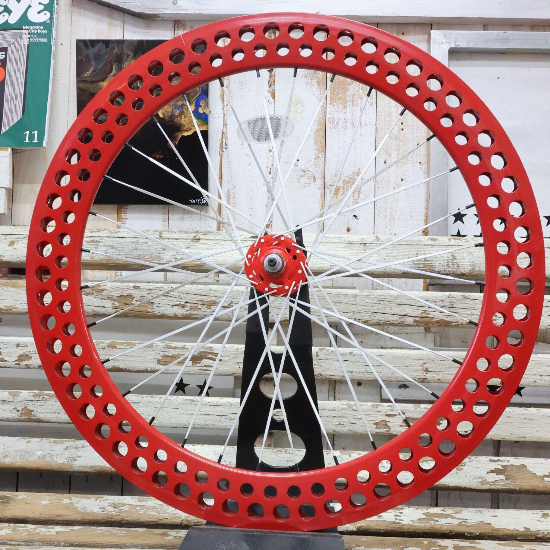 FUN 700C SODA rim, Red / White / Blue】ソーダリム フロントホイール 