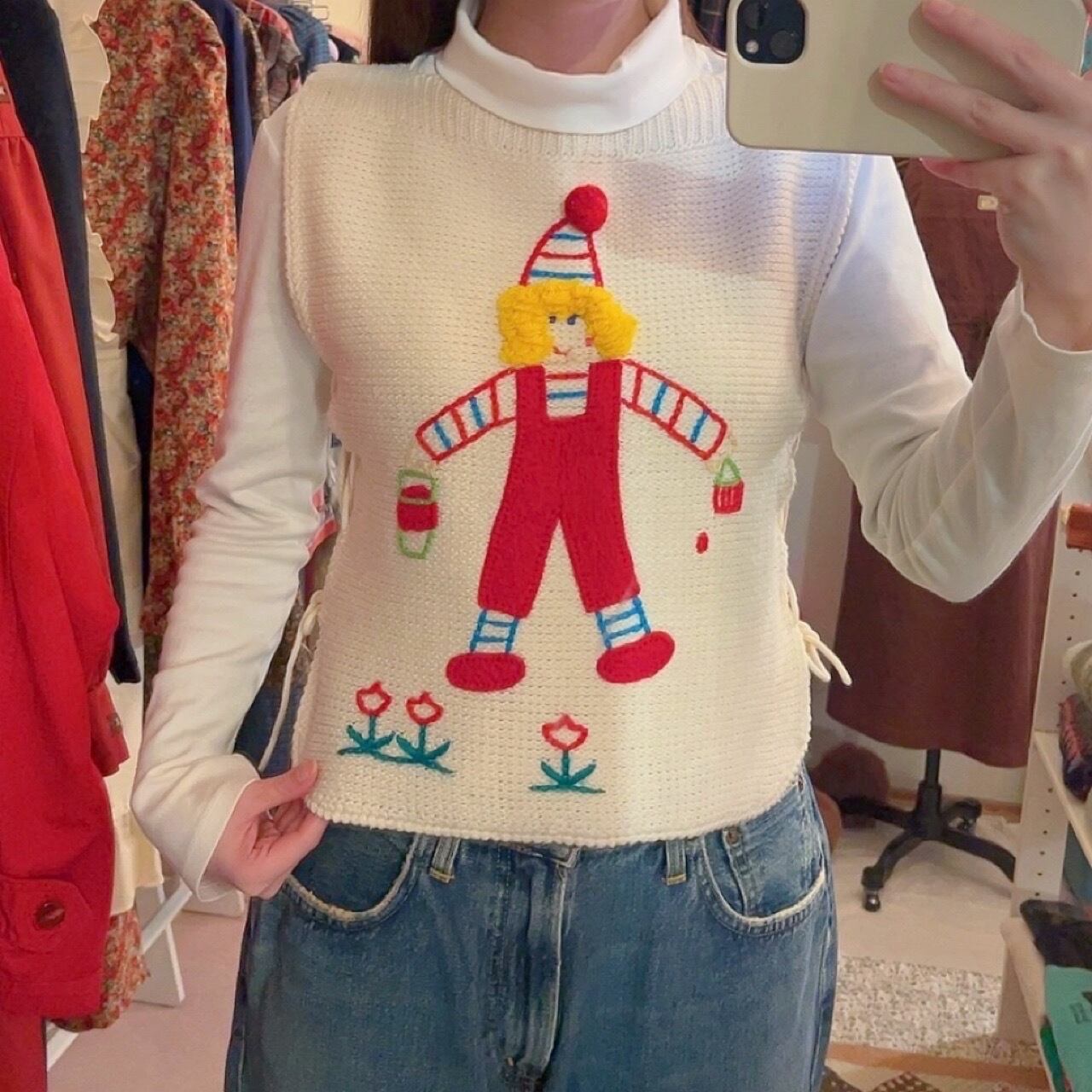 pierrot boy side ribbon vest