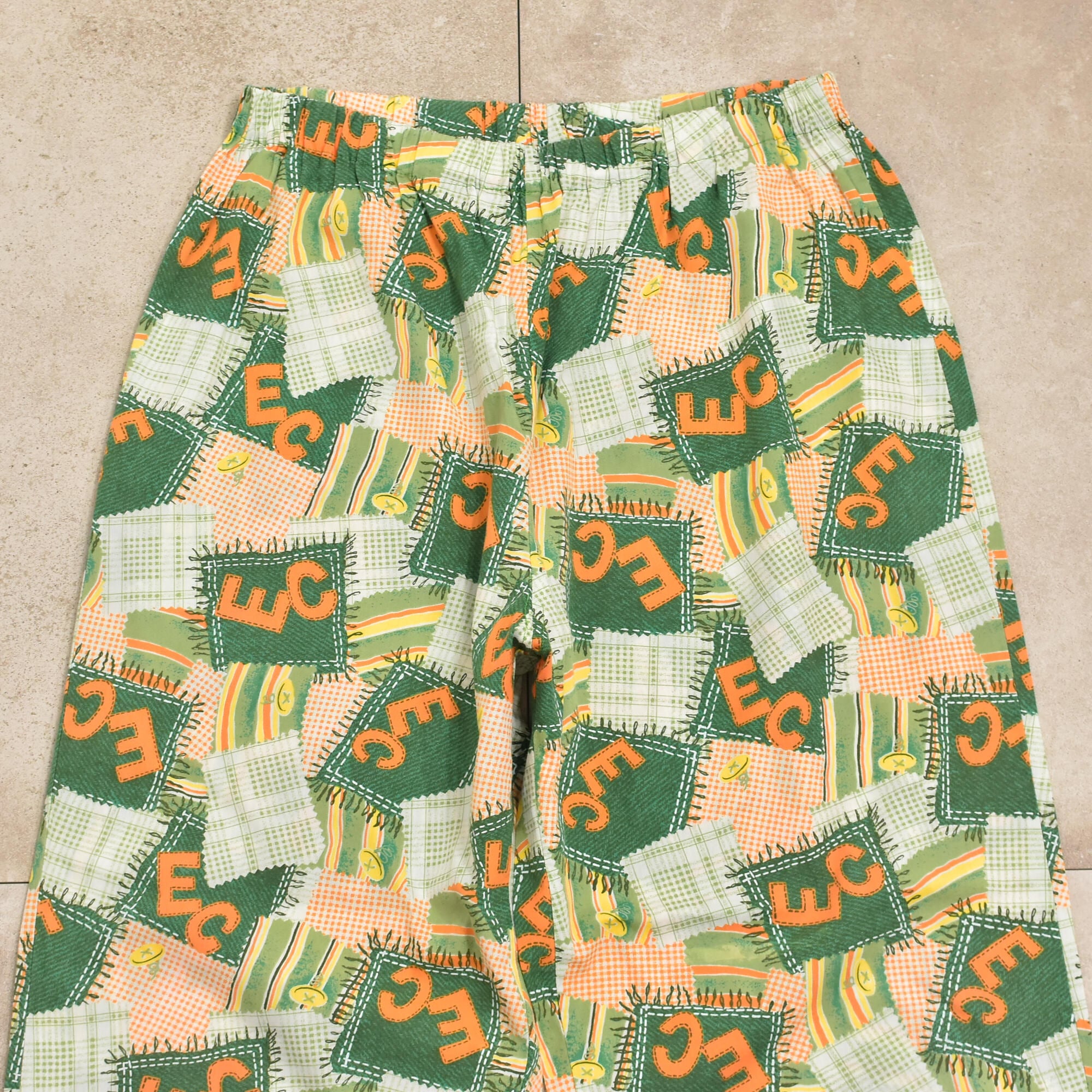 90s～ Unknown retro design pattern easy pants | 古着屋 grin days