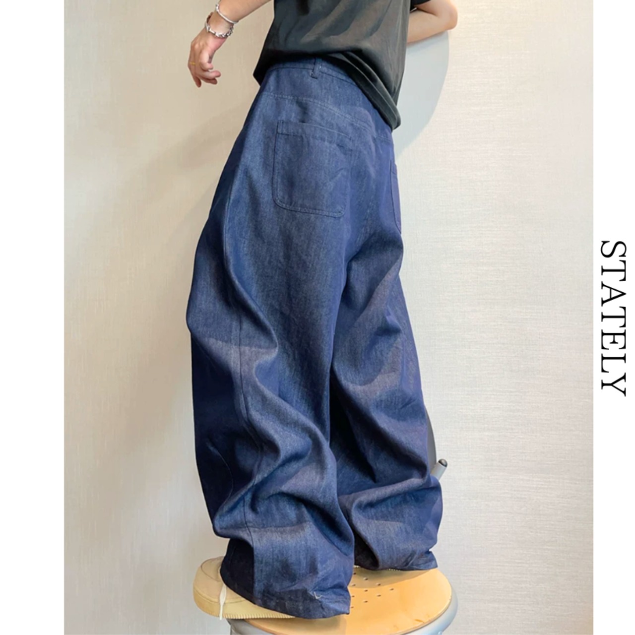 Flow Tuck ワイドデニムパンツ_B76・画像5