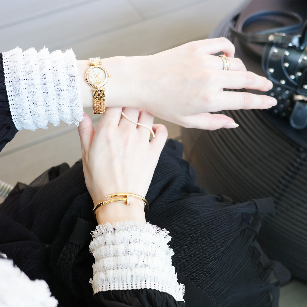 カルティエ パンテール ラウンド SM ゴールド 純正ダイヤモンド シェル文字盤