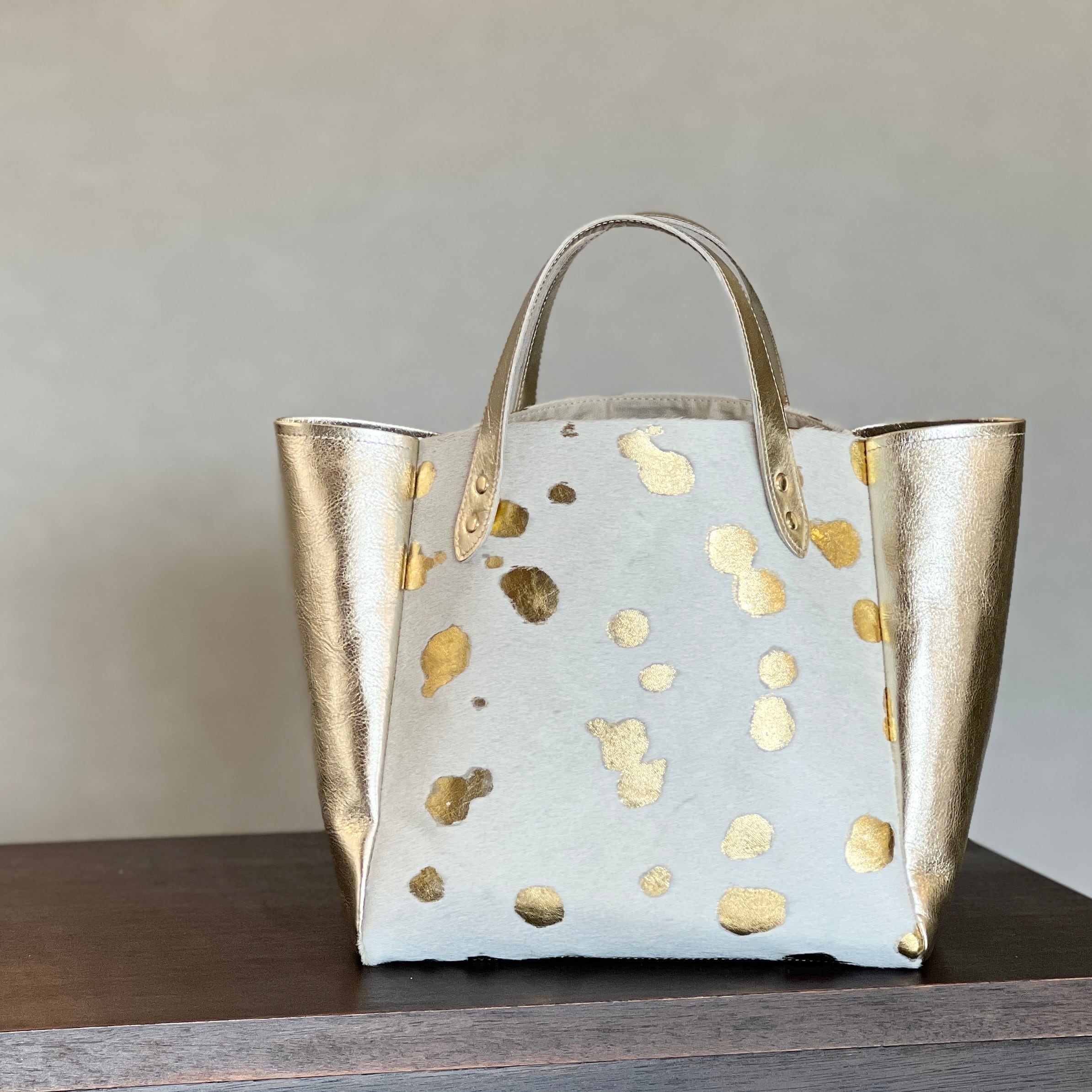 受注製作】スクエアトート Mサイズ Type E オールレザー ボディ両面