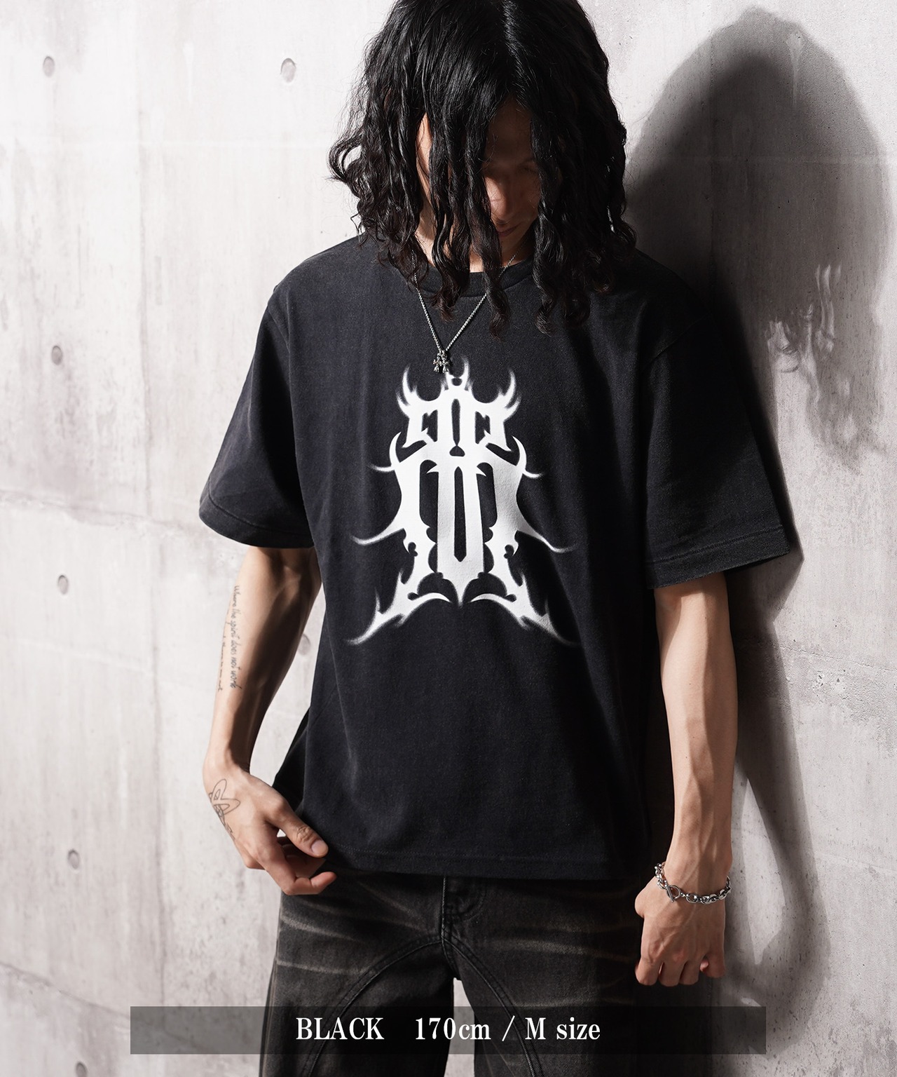 ◆硫化天竺 トライバル ロゴ Tシャツ◆RP-26007