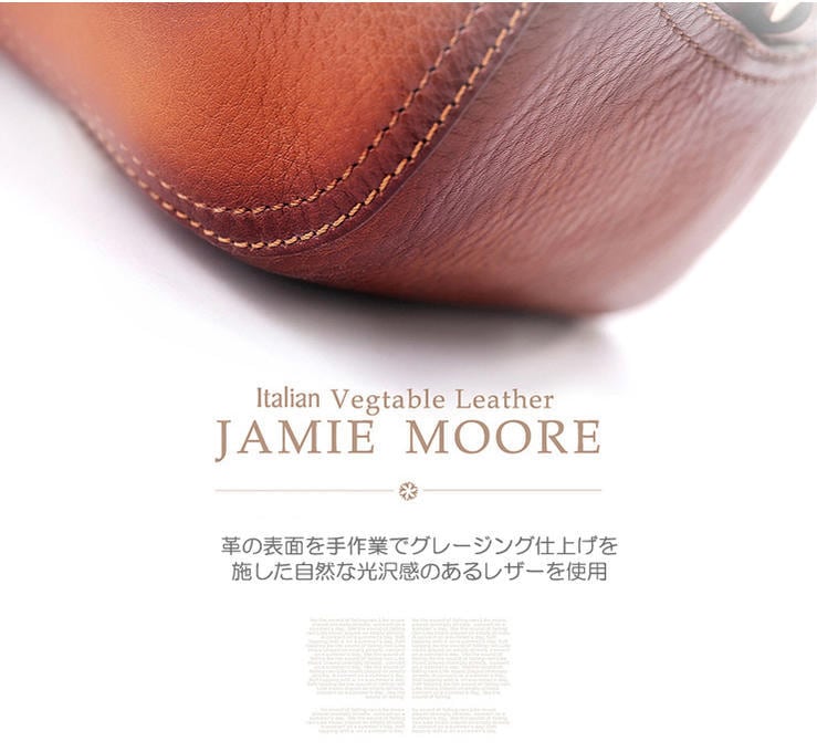 JAMIE MOORE レザー　トートバッグ　ショルダー　2WAY ブラウン　茶 秋冬新入荷☆イタリア産高級レザー JAMIE MOORE ショルダー
