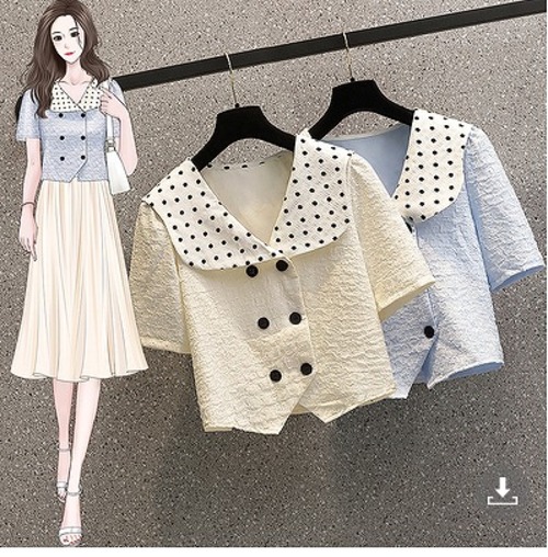 【大きいサイズL-4XL】ファッション/人気トップス♪アンズ/ブルー2色展開◆#sedmvm-532117