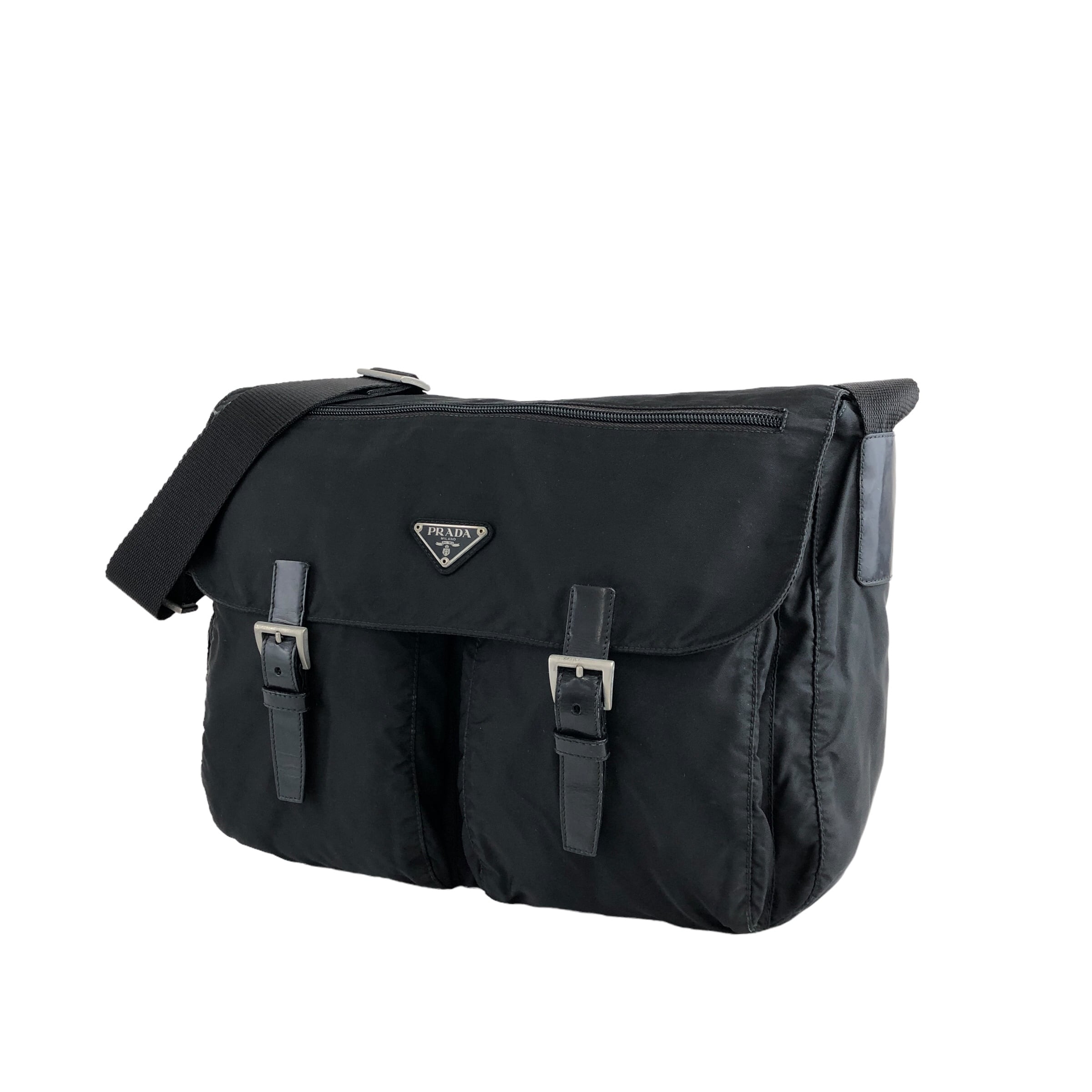 PRADA プラダ ショルダーバッグ ブラック トライアングルロゴ ナイロン