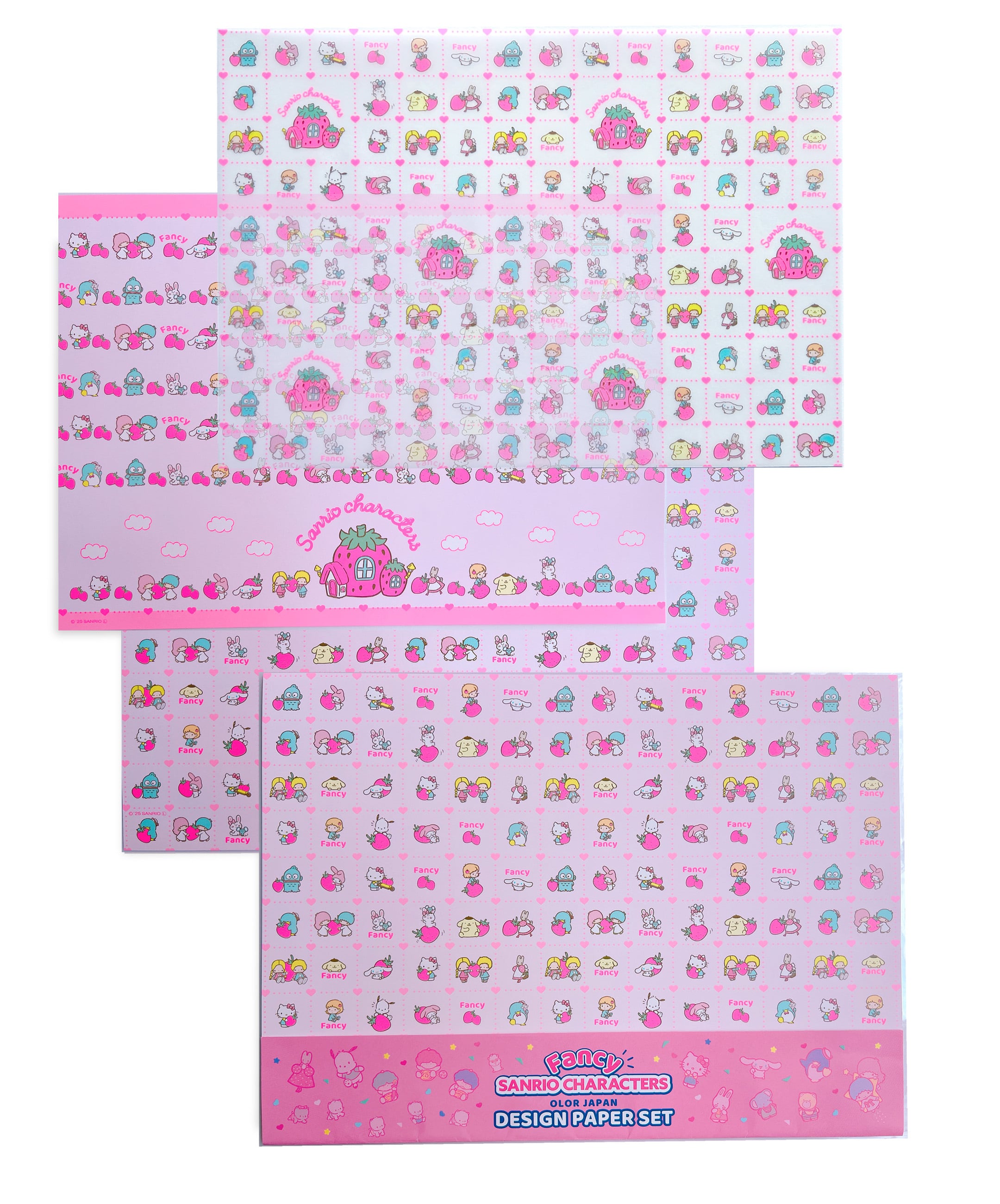 Sanrio Characters】POP PINK PRINT! Design paper set /MIX