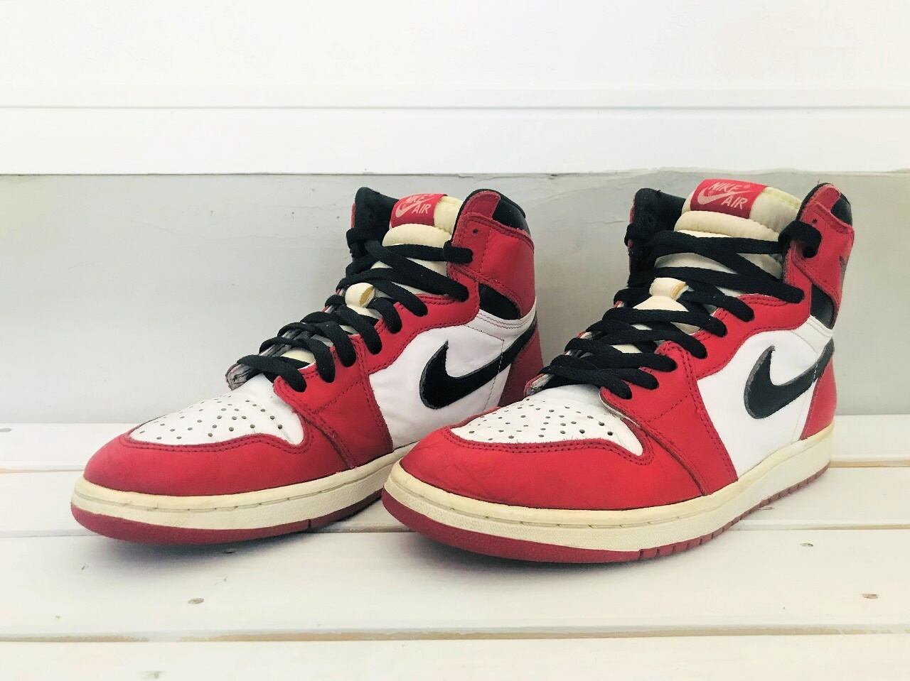 1994 NIKE AIR JORDAN1 WHITE/BLACK-RED "CHICAGO"