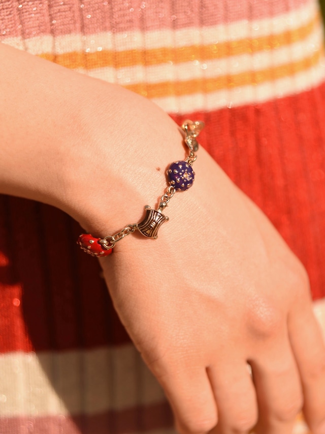 CELINE / vintage design colorful bracelet.