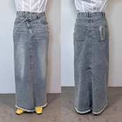 【キャンセル分】リメイクライクラップデニムSK/ブルー