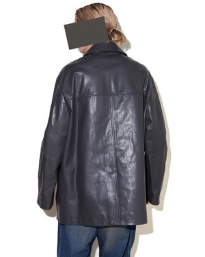 ssstein "LEATHER CAR JACKET〔DARK CHARCOAL〕"