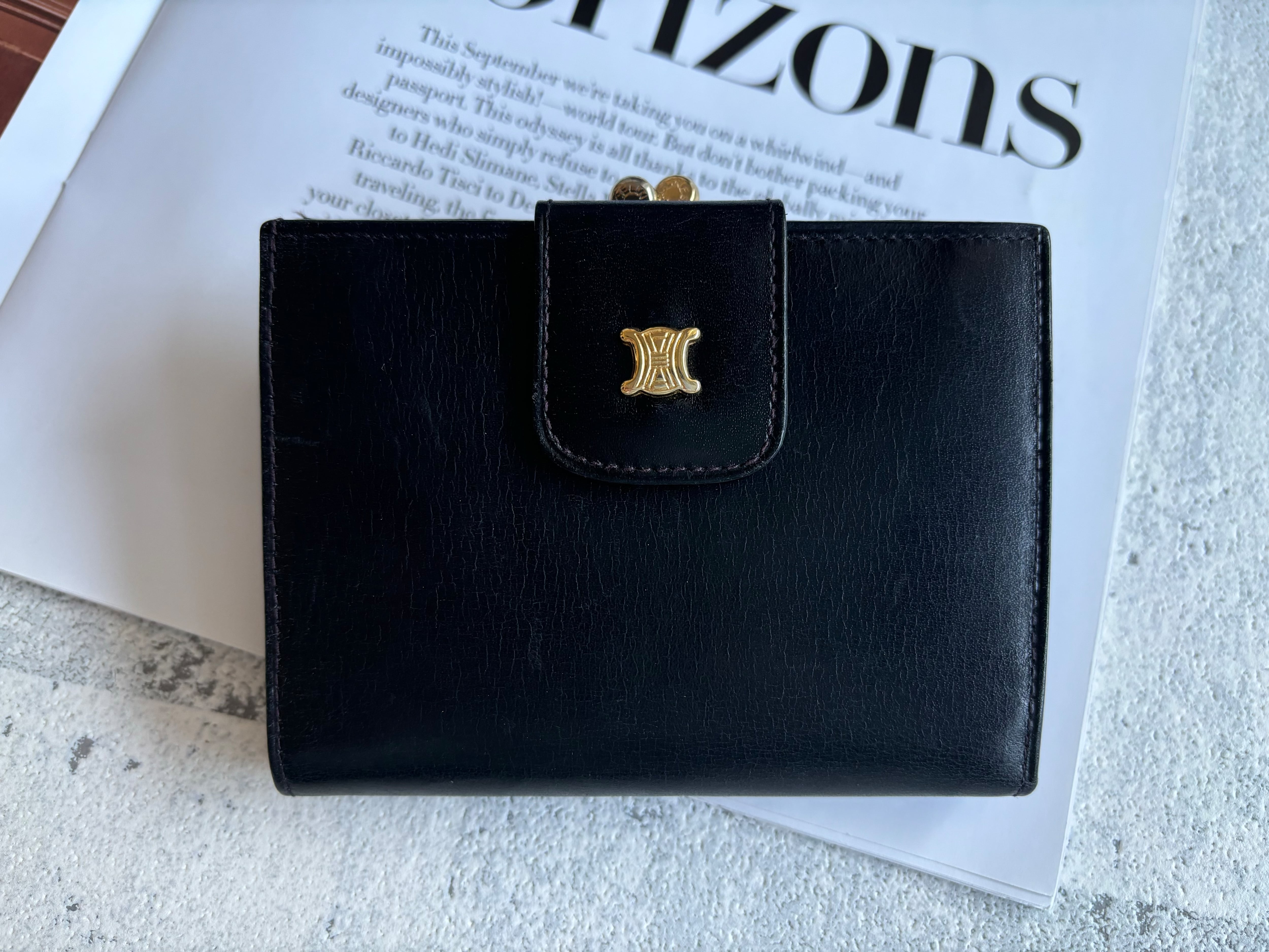 希少⭐︎ 未使用 CELINE セリーヌ 安っぽい 長 財布 レザー トリオンフ 